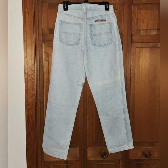 vintage light wash jeans with design - Picture 2 of 8